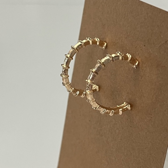 Nautical Hoop Earrings | Pierced | Gold | NWT - Picture 5 of 8